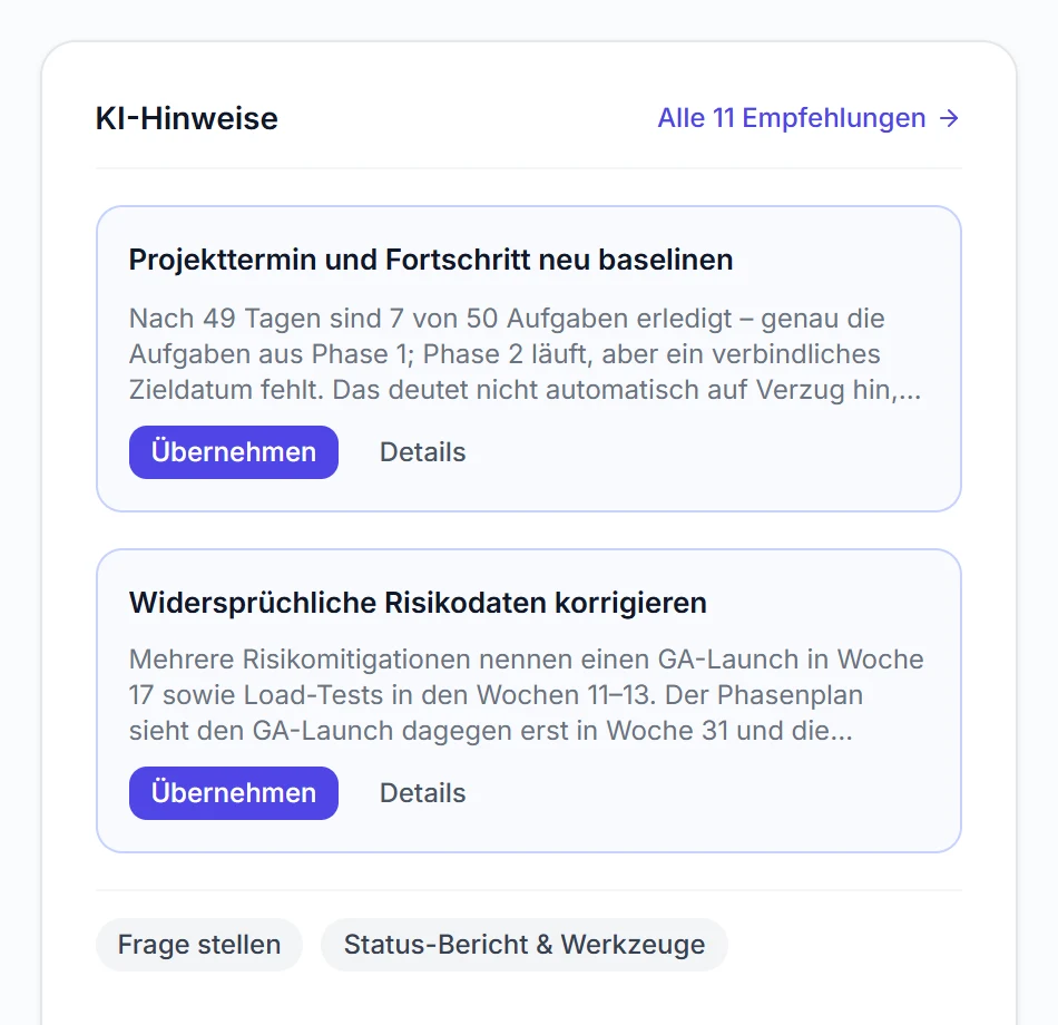 KI-Hinweise im Path