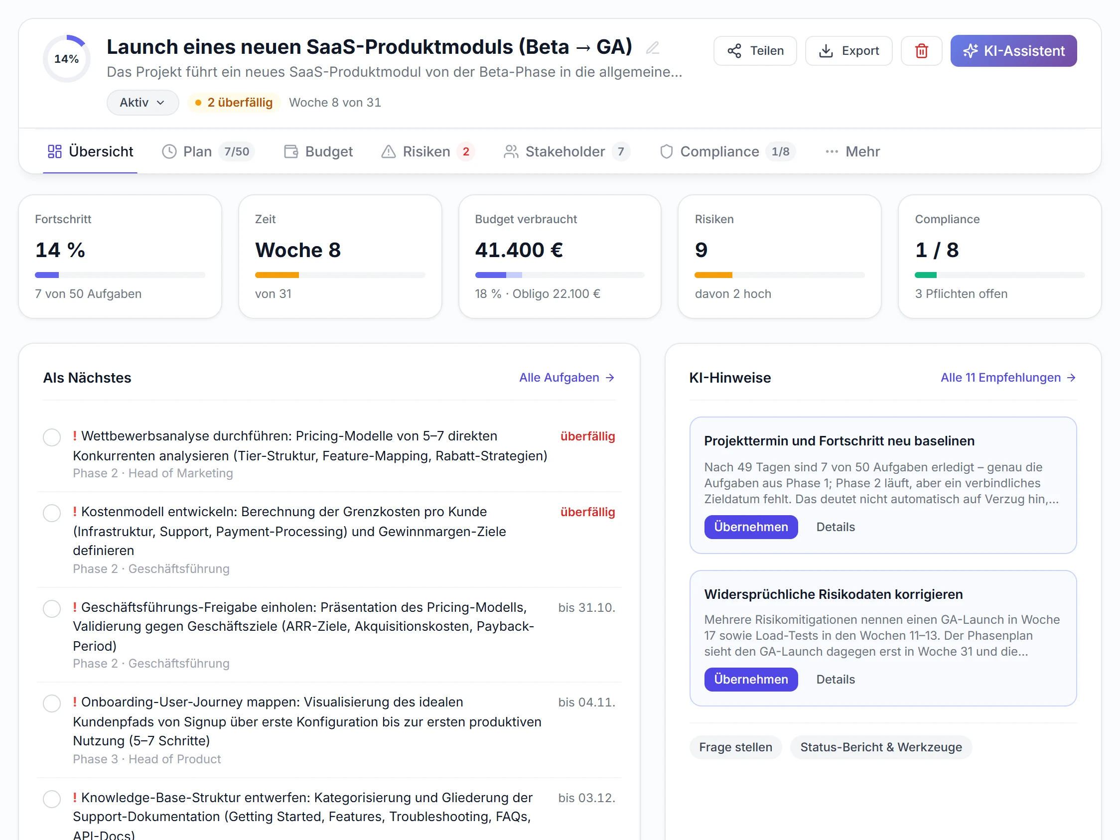 Das Ergebnis in PathHub