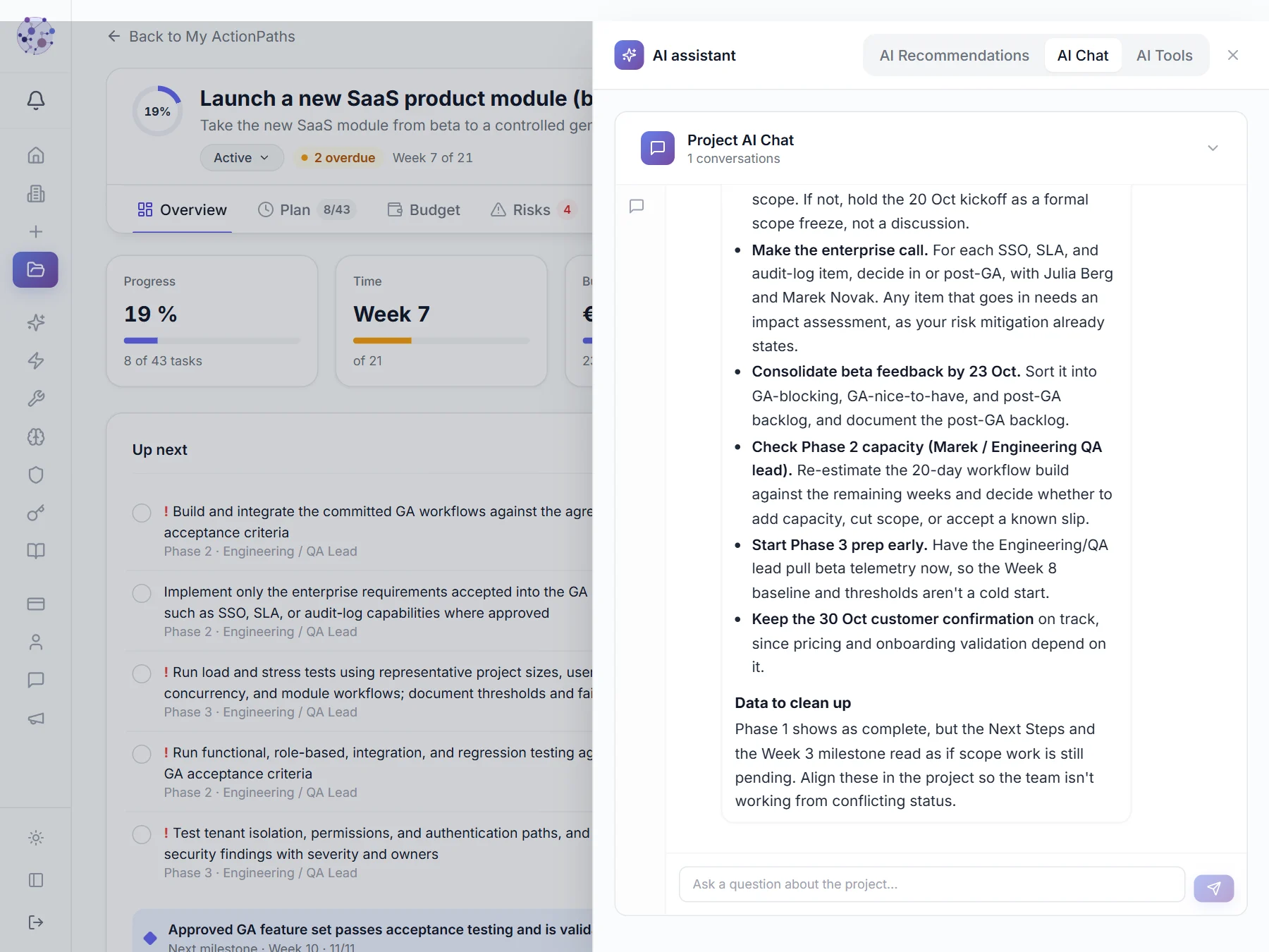 AI chat with project context